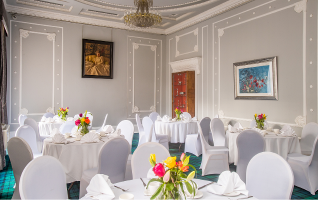 Princess Alexandra Room set up for a wedding
